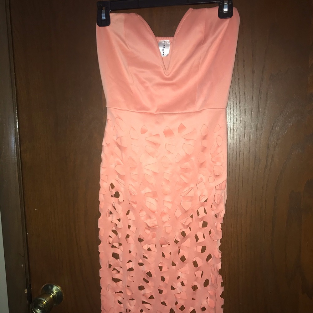 Sassy Peach Tube Dress